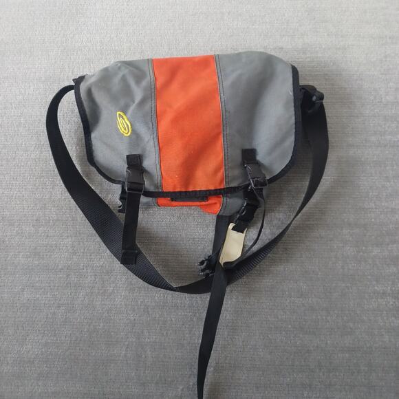 Timbuk2 Messenger Laptop Gray & Orange Shoulder Bag Medium Size 17x11 - Picture 1 of 9